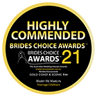 Voted #2 Highly Commended 2021 Brides Choice Awards Gold Coast & Scenic Rim